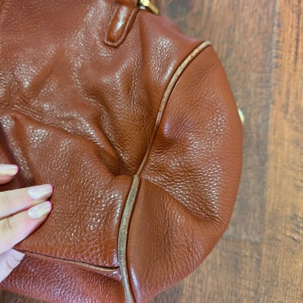 Tory Burch Boston Pebbled Leather Satchel